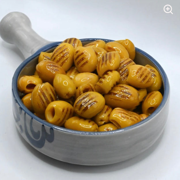 Grilled Green Olives