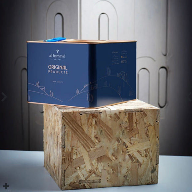 A tin of local green olives