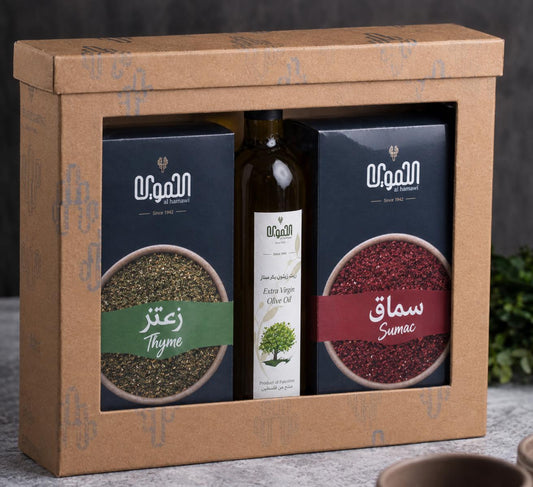 A special gift box. Sumac, Zater, and oil.
